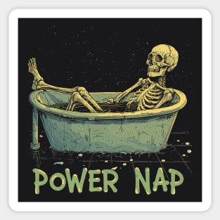 Power Nap Skeleton Sticker